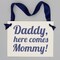Ritzy Rose Cute Ring Bearer Sign - Navy Blue on 11x8in Ivory Linen Cardstock with Navy Blue Ribbon